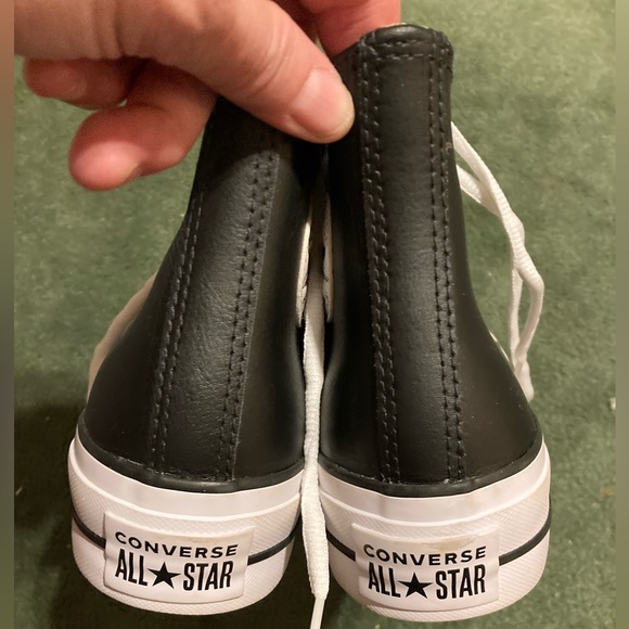 Converse Chuck Taylor All Star Lift Leather High Top sneakers Sz 6 - Picture 4 of 9